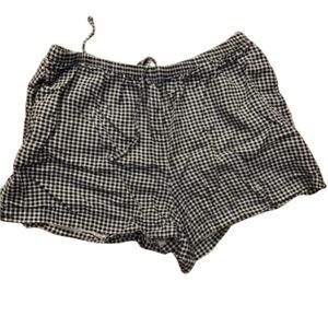 a new day Black and White Gingham Drawstring Shorts